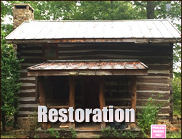 Historic Log Cabin Restoration  Kannapolis, North Carolina